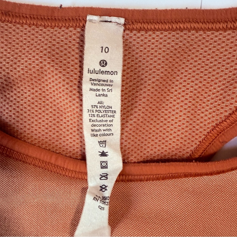 Lululemon athletica Ebb to Train Bra Cooper Clay/‎ Angel Wing Size 10 - Picture 8 of 8
